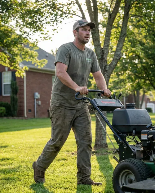 Drew Vining, owner of Vining's Lawn Care